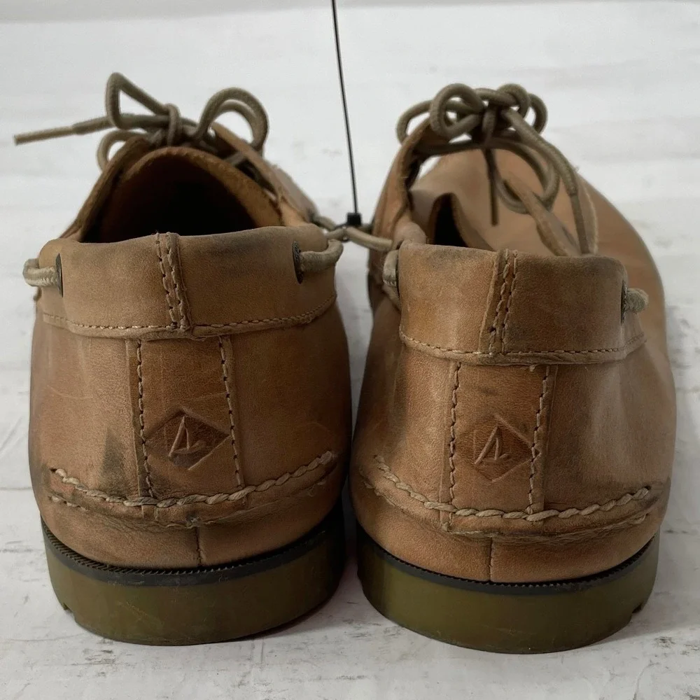 Sperry Boat Shoes Top-Sider 10.5 Tan Good
